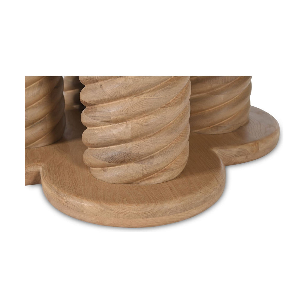 Treccia Oak Round Dining Table - Light House Co.