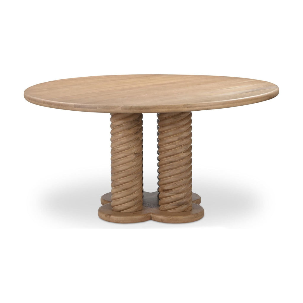Treccia Oak Round Dining Table - Light House Co.