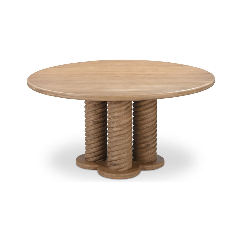 Treccia Oak Round Dining Table - Light House Co.