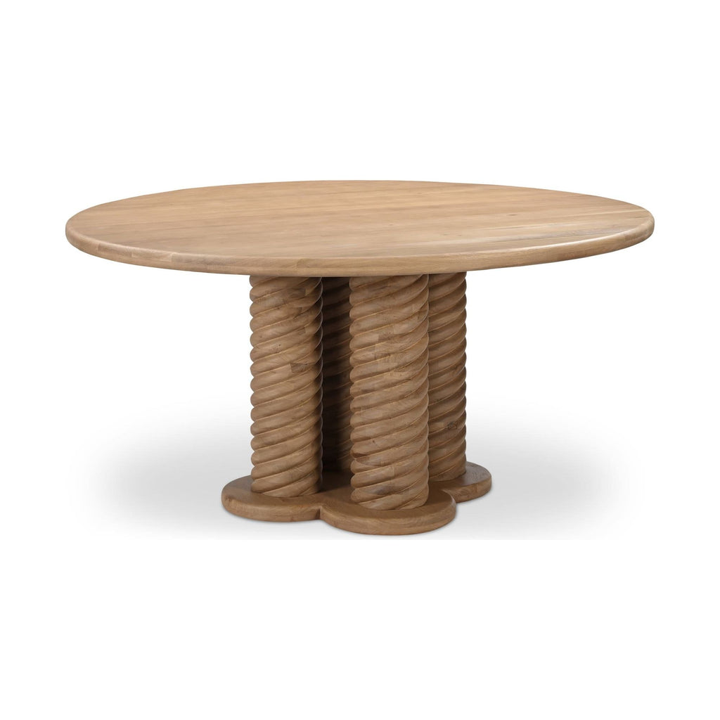 Treccia Oak Round Dining Table - Light House Co.