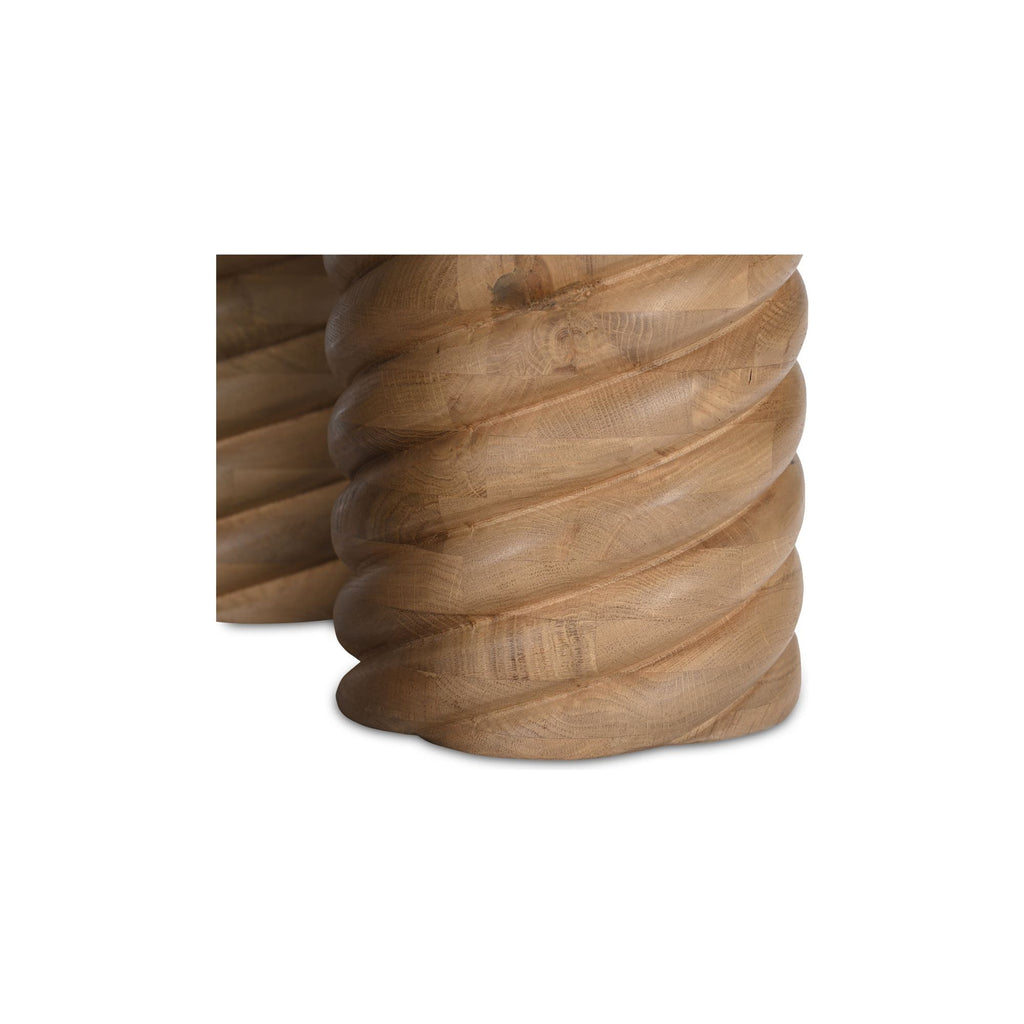 Treccia Oak Round Coffee Table - Light House Co.