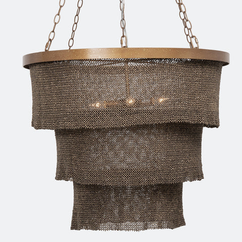 30D X 25H / Bronze Coco Beads / Gold Metal