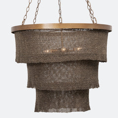 30D X 25H / Bronze Coco Beads / Gold Metal