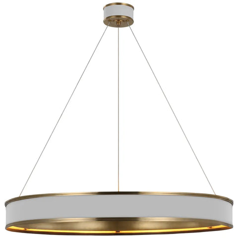 Matte White And Antique-Burnished Brass