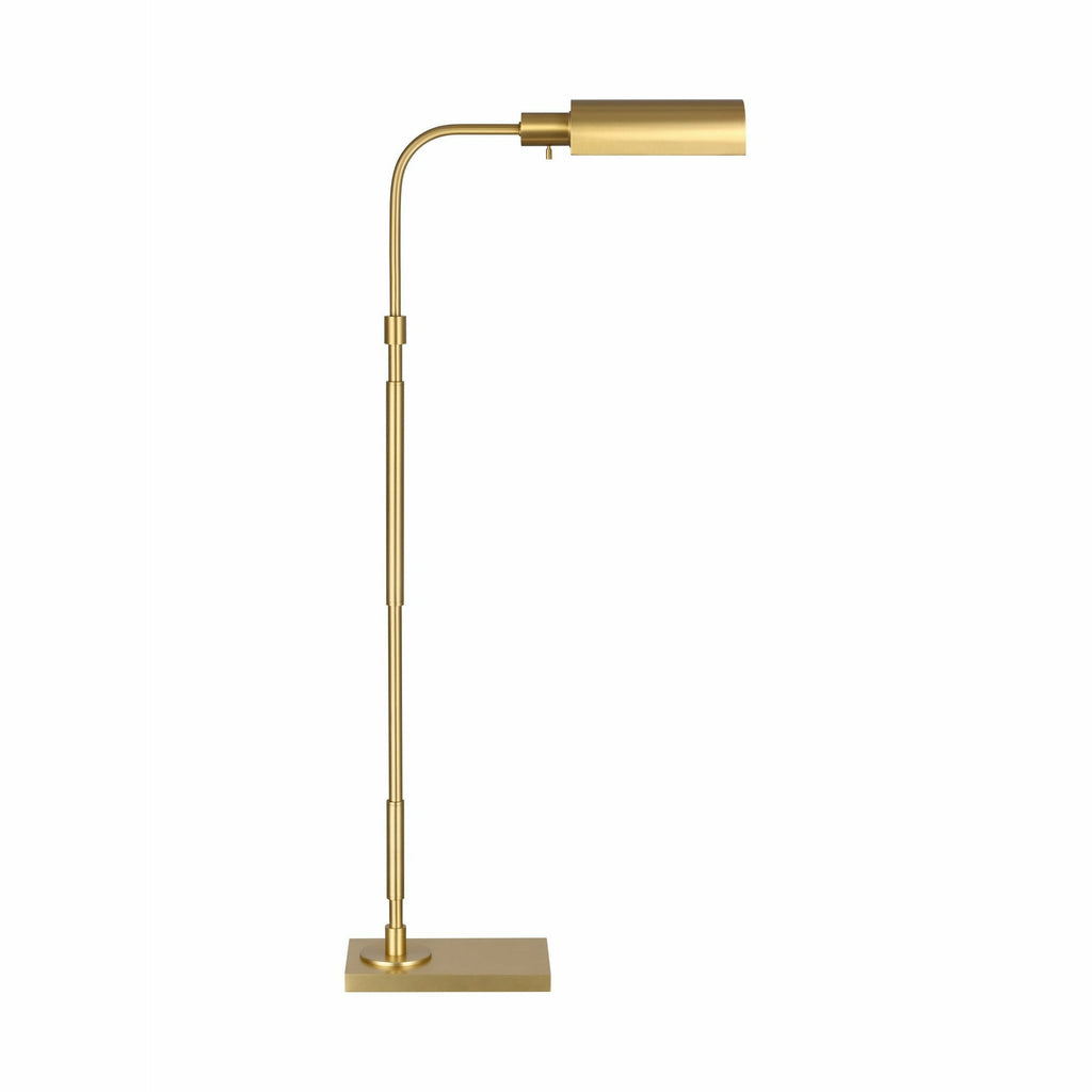 Kenyon Burnished Brass Task Floor Lamp