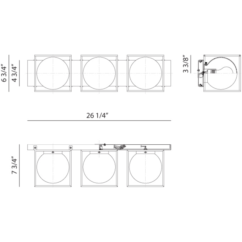 Squircle 3-Light Vanity - Light House Co.