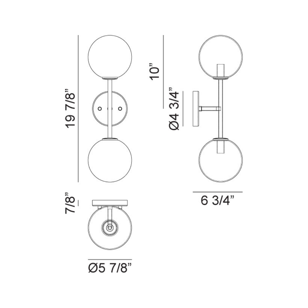 Novo 2-Light Wall Sconce - Light House Co.