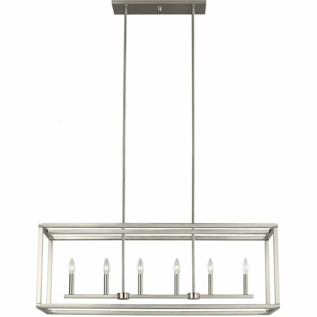Moffet Street Six Light Linear Chandelier - Light House Co.