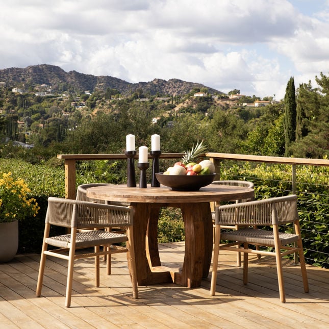 Janie Round Outdoor Dining Table - Light House Co.