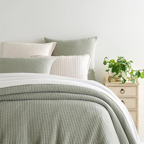 Pick Stitch Evergreen Matelasse Coverlet - Light House Co.
