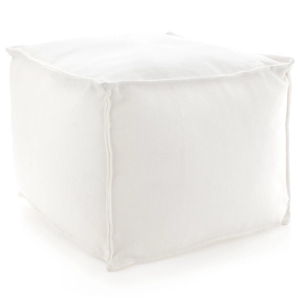 Solid White Indoor/Outdoor Pouf - Light House Co.