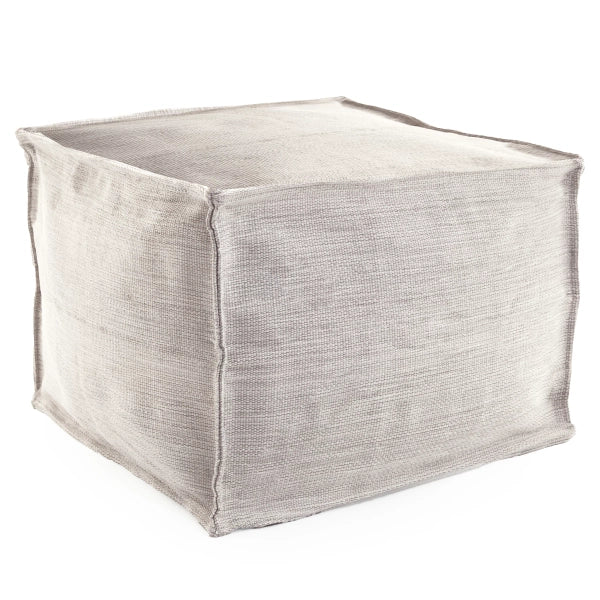 Mingled Platinum Indoor/Outdoor Pouf - Light House Co.