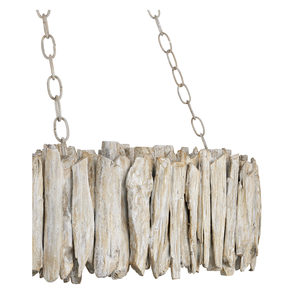 Driftwood Whitewash Ring Chandelier - Light House Co.