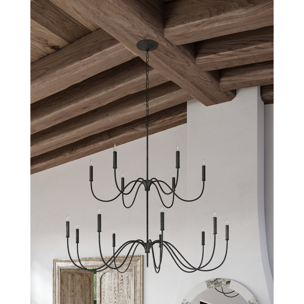 Tirrell Black Chandelier | Chandeliers | Currey & Company - Light House Co.