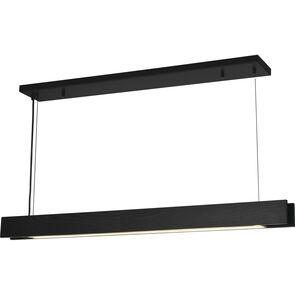 Taya 1 Light 48 inch Matte Black Linear Pendant Ceiling Light - Light House Co.