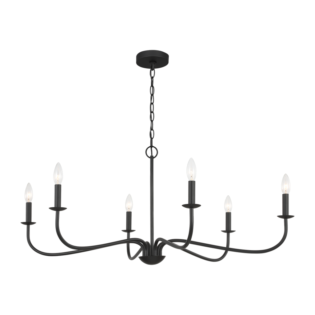 Abells Six Light Chandelier | Chandeliers | Generation Lighting - Light House Co.