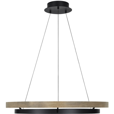 Matte Black/Weathered Oak Wood / Integrated LED 90 CRI 3000K 120V
