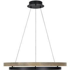 Matte Black/Weathered Oak Wood / Integrated LED 90 CRI 3000K 120V