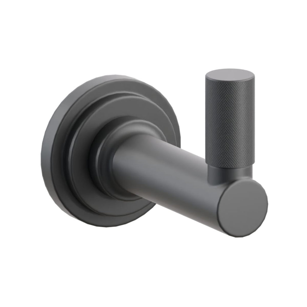 Select Round Stem with Knurled Tip Single Hook | Bath Hardware | Emtek - Light House Co.