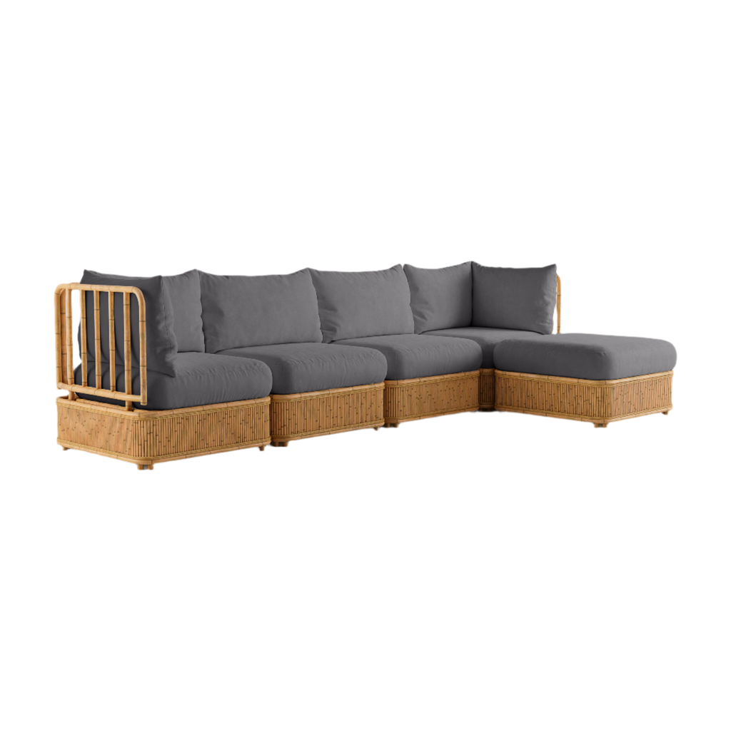Natura Sectional - Five Seat L-Shape - Charcoal - Light House Co.