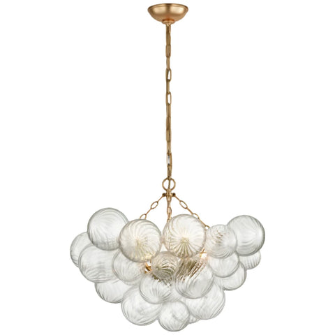 Medium / Gild and Clear Swirled Glass