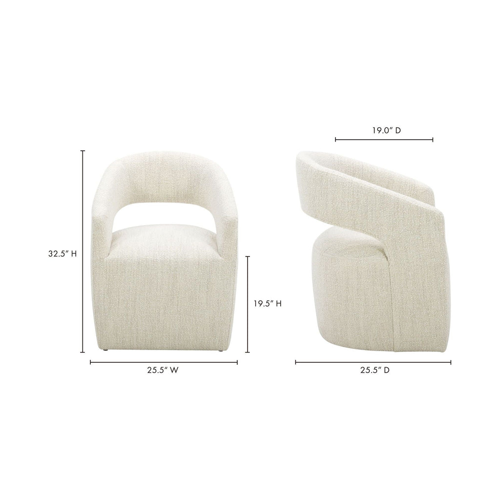 Barrow Rolling Dining Chair - Light House Co.