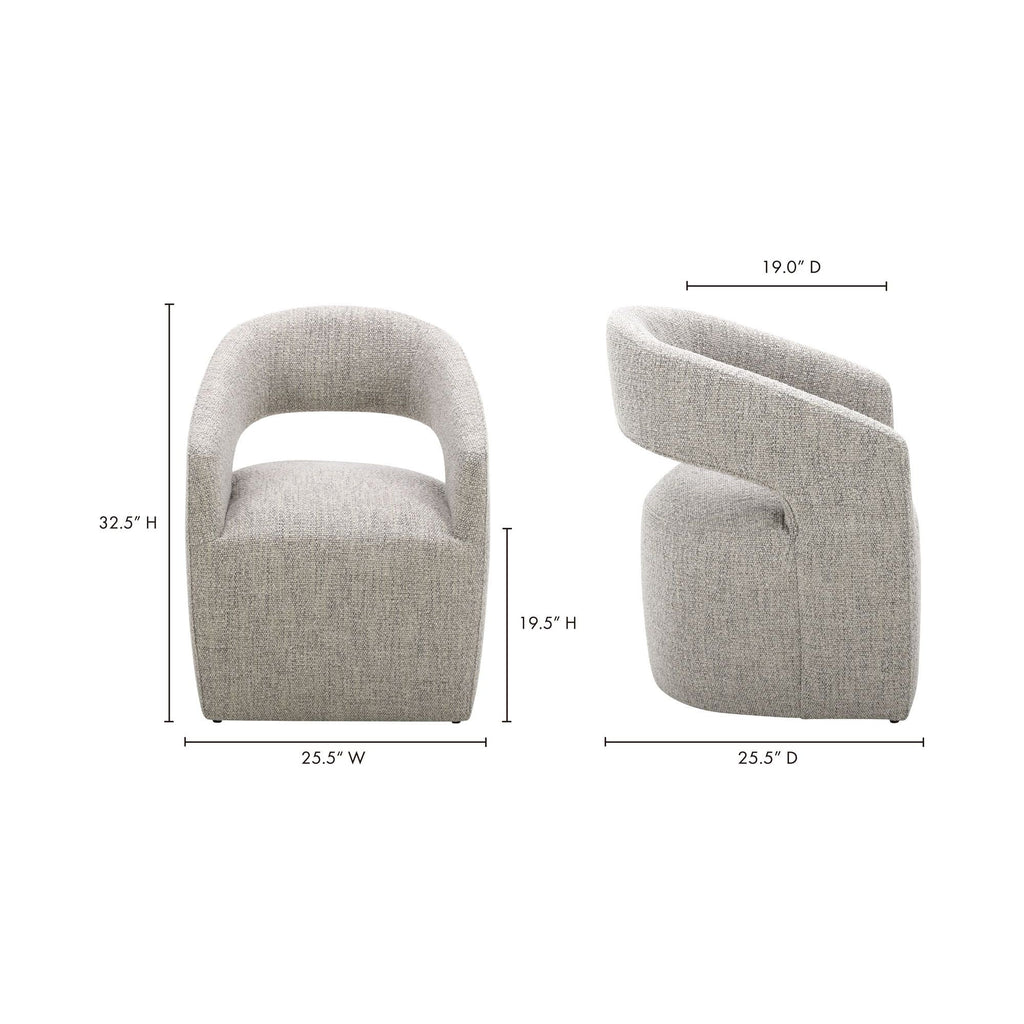 Barrow Rolling Dining Chair - Light House Co.