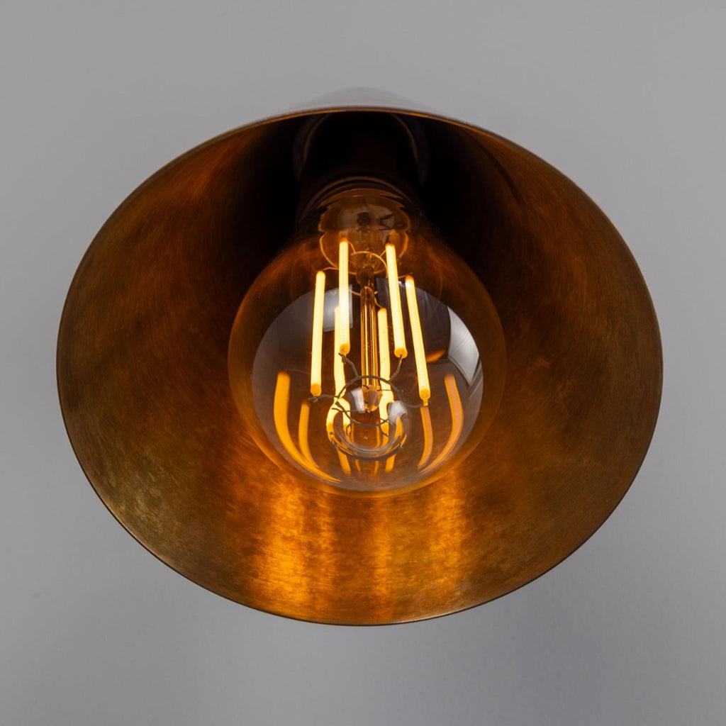 Moya Adjustable Brass Cone Wall Light - Light House Co.