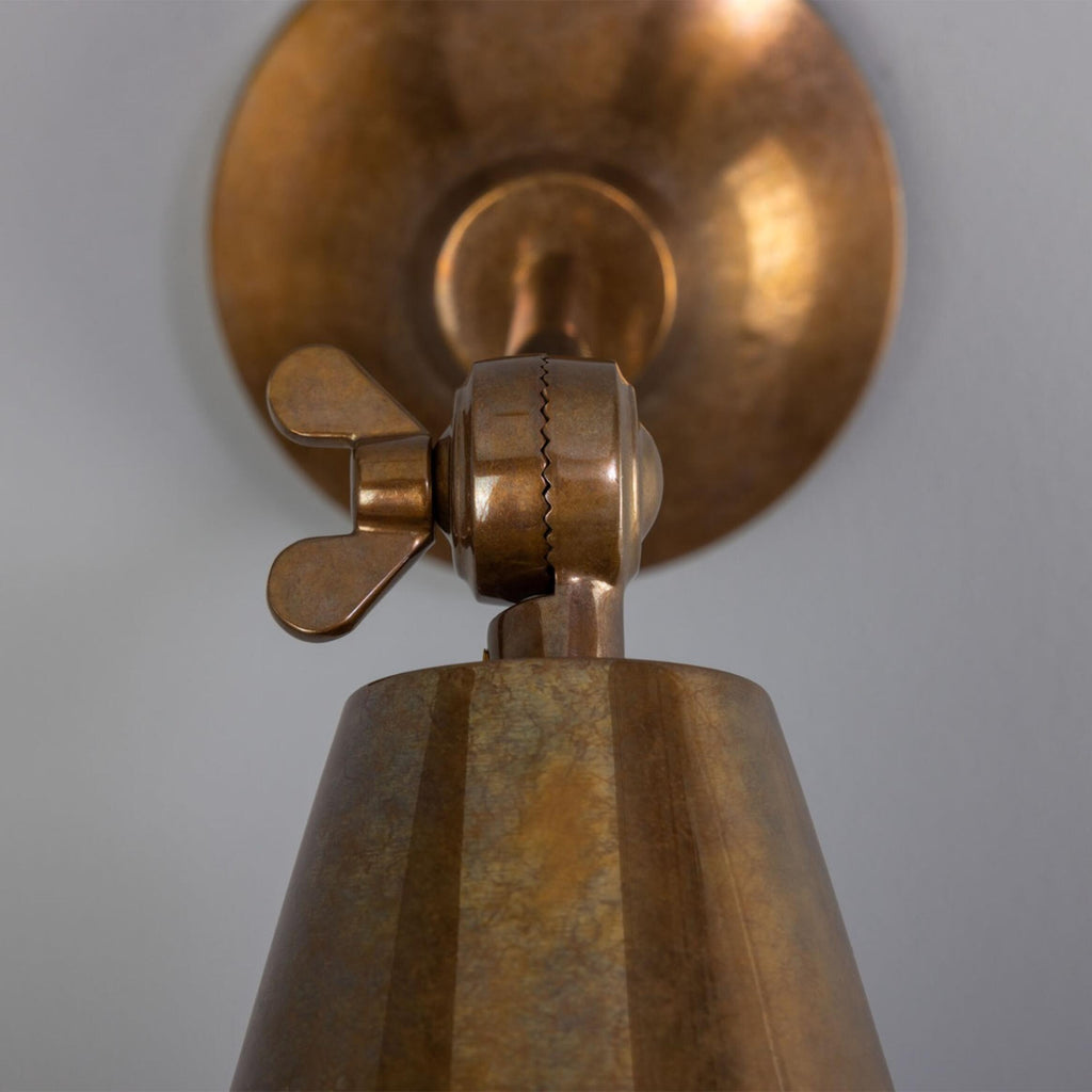 Moya Adjustable Brass Cone Wall Light - Light House Co.