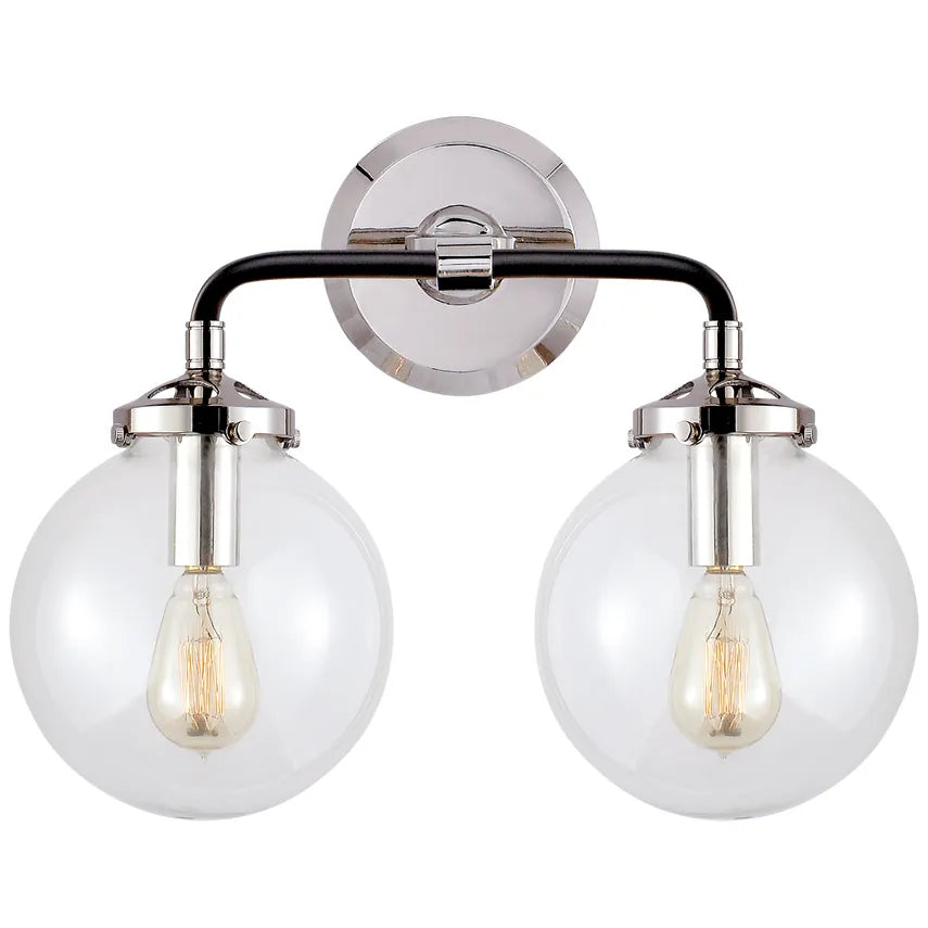 Bistro Double Light Curved Sconce - Light House Co.