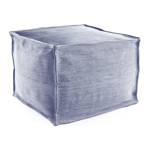 Mingled Denim Indoor/Outdoor Pouf - Light House Co.