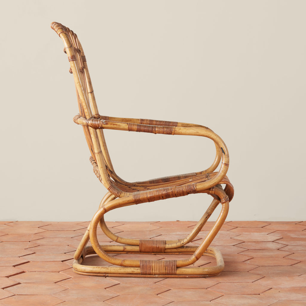 Vintage High Back Chair - Light House Co.