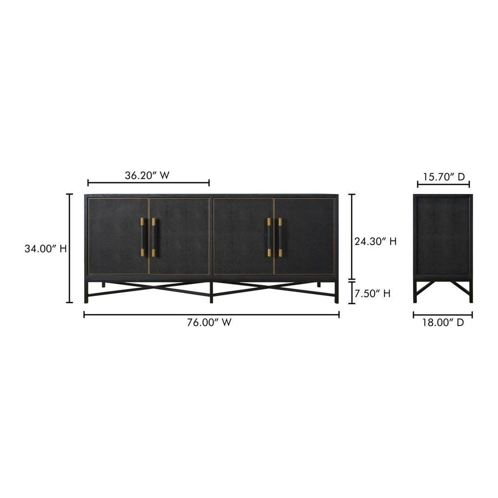 Mako Black Sideboard - Light House Co.