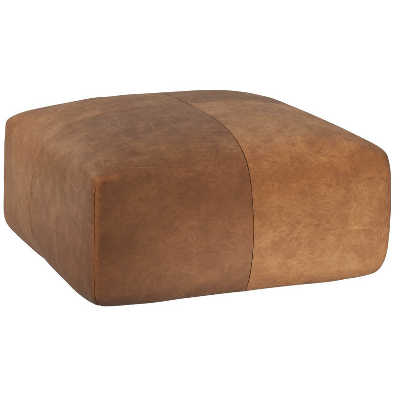 Elio Ottoman - Cognac Leather - Light House Co.