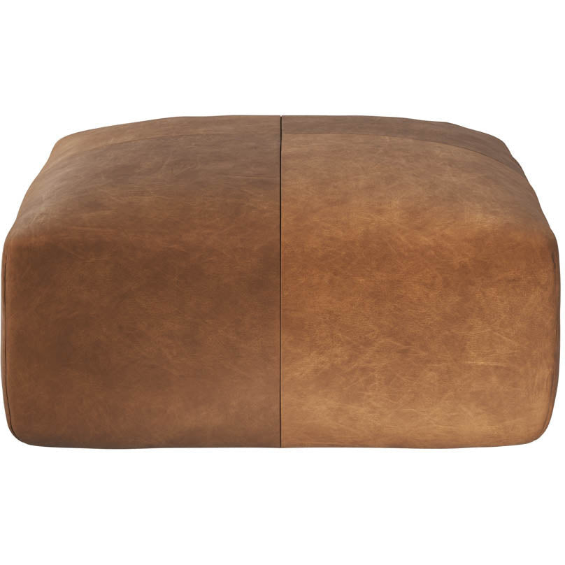 Elio Ottoman - Cognac Leather - Light House Co.