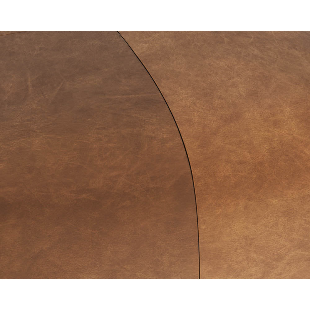 Elio Ottoman - Cognac Leather - Light House Co.