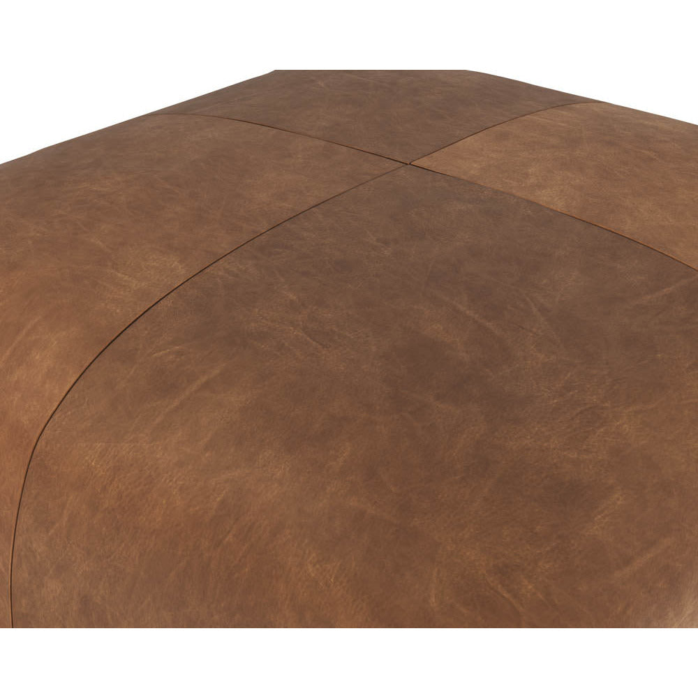 Elio Ottoman - Cognac Leather - Light House Co.