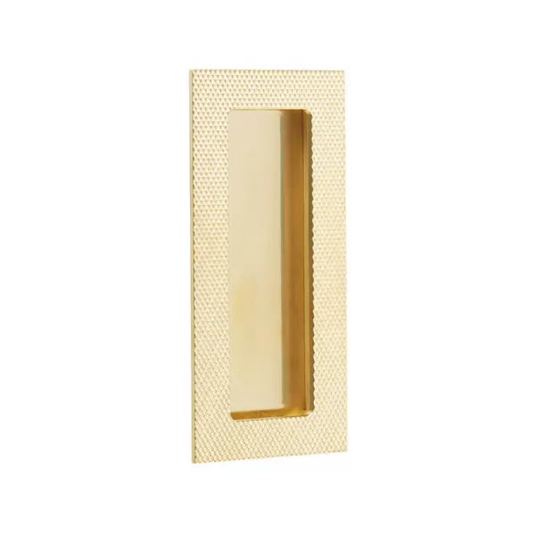 Modern Rectangular Knurled With Plain Pocket Flush Pull - Light House Co.