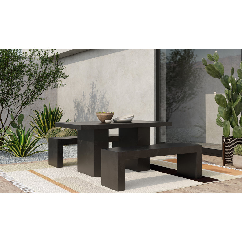 Aura 2 Outdoor Dining Table Black - Light House Co.