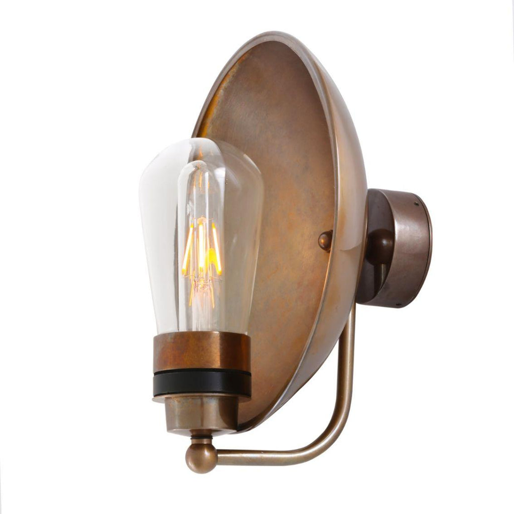 Galit Brass Dish Wall Light - Light House Co.