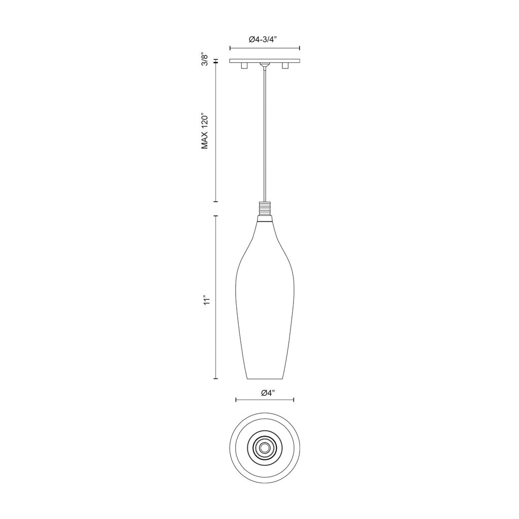 Victoria Slender Drop Pendant - Light House Co.