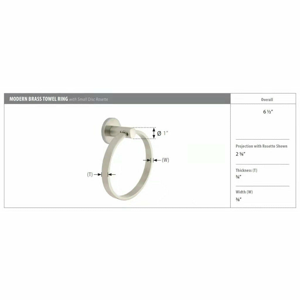 Modern Brass Towel Ring - Light House Co.